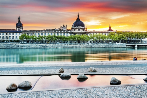 Lyon bei Sonnenuntergang im Sommer