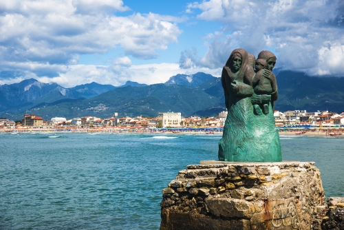 Panoramalandschaft von Viareggio in der Toskana, Italien