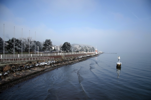 Travemünde im Winter an der Ostsee, Deutschland