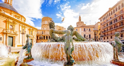 Plaza de la Virgen in Valencia