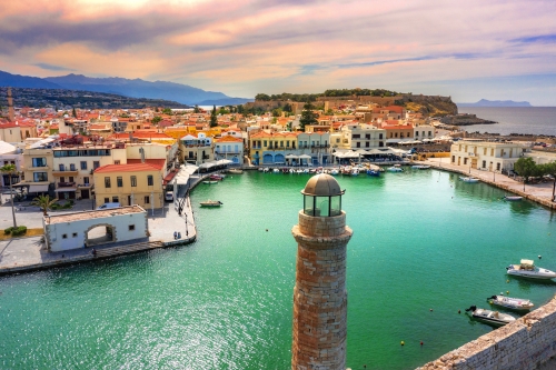 alter Hafen von Rethymno auf Kreta