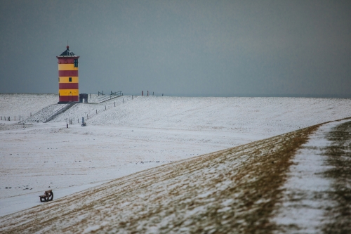 Leuchtturm Pilsum im Winter