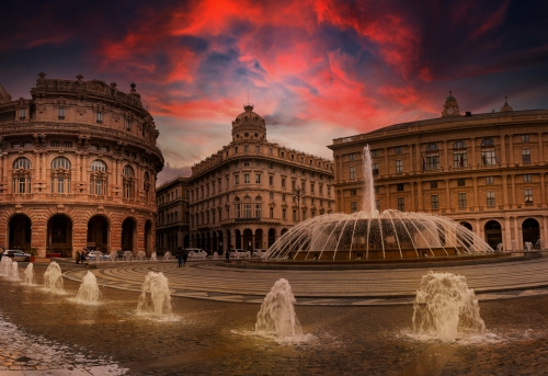 Piazza De Ferrari in Genua