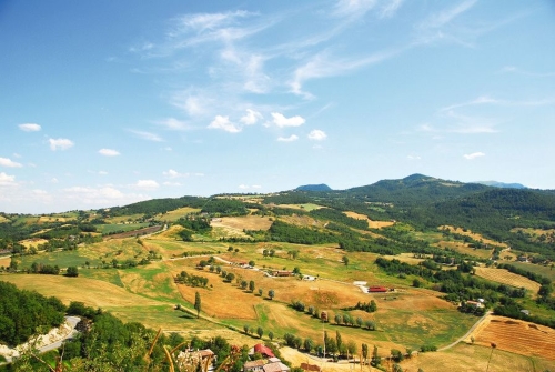 Romagna Apennines landscape around San-Leo castle.