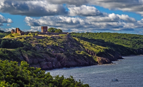 die Burgruine Hammershus auf dem nördlichen Teil von Bornholm in Dänemark