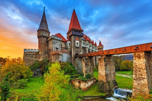 Hunyad Schloß / Corvin Schloss in Hunedoara, Rumänien.