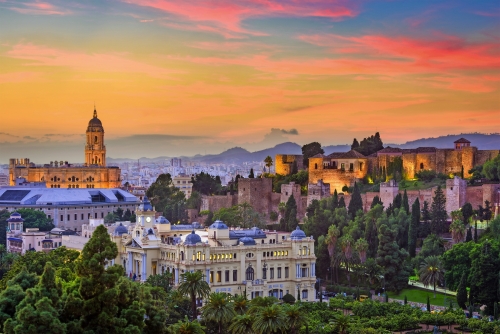 Skyline von Malaga, Spanien