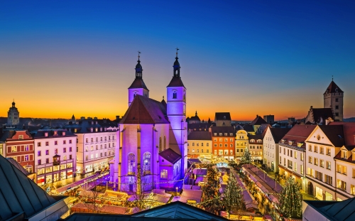 Weihnachtsmarkt in Regensburg, Deutschland