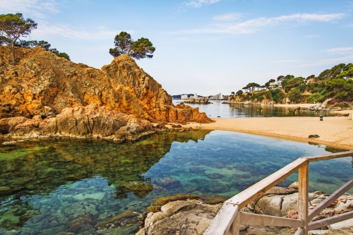 Strand bei Playa d´Aro an der Costa Brava in Spanien